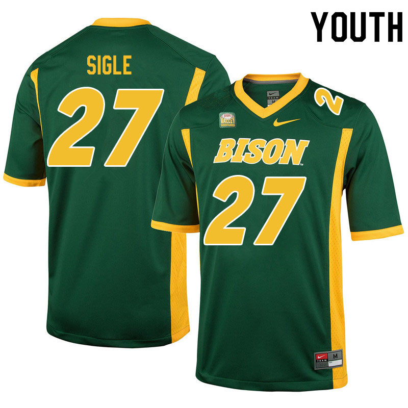 Youth #27 Marques Sigle North Dakota State Bison College Football Jerseys Sale-Green - Click Image to Close